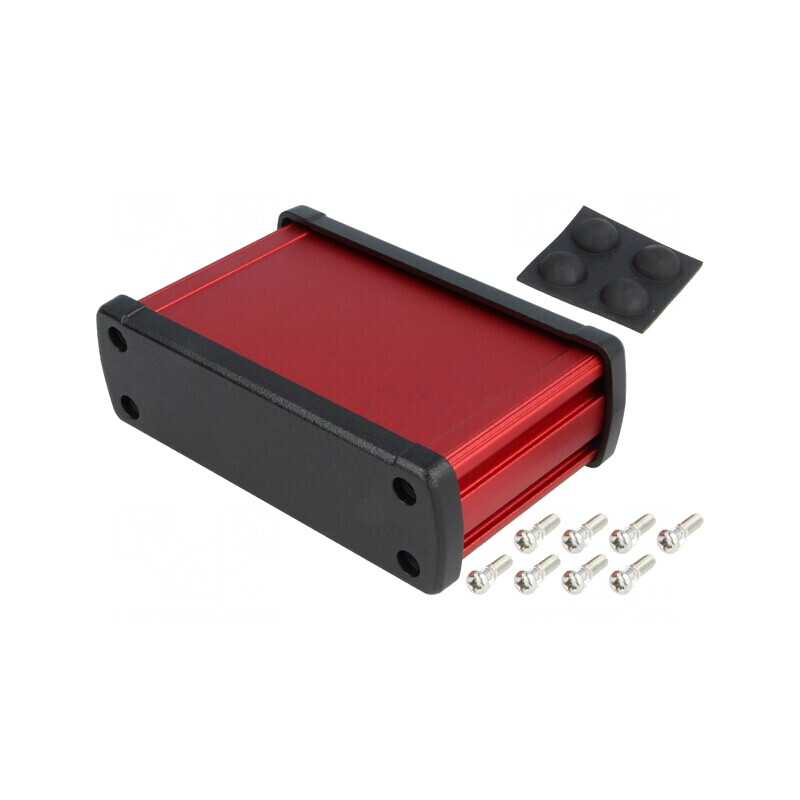 Carcasă Universală Aluminiu Roșu 113.7x69x35.2mm | Electronic-mag.ro | Componente Electronice