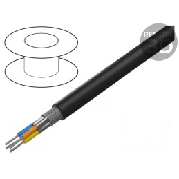 Cablu ETHERLINE® TRAIN SF/UTP Cat5e 4x0.5mm2 Negru | Electronic-mag.ro | Componente Electronice