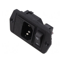 Conector Alimentare AC Soclu Tată 10A 250V | Electronic-mag.ro | Componente Electronice