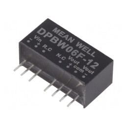 Convertor DC/DC 6W 9-36V la 12V/-12V SIP8 | Electronic-mag.ro | Componente Electronice
