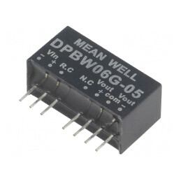Convertor DC/DC 6W 18-75V la 5V/-5V SIP8 | Electronic-mag.ro | Componente Electronice