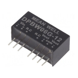 Convertor DC/DC 6W 18-75V la 12V/-12V SIP8 | Electronic-mag.ro | Componente Electronice
