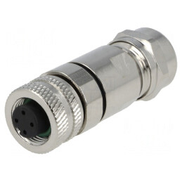 Mufă M12 4 PIN mamă pe cablu IP65 | Electronic-mag.ro | Componente Electronice