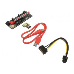 Riser USB 3.0 pentru Minerit Criptomonede 500mm Roșu | Electronic-mag.ro | Componente Electronice
