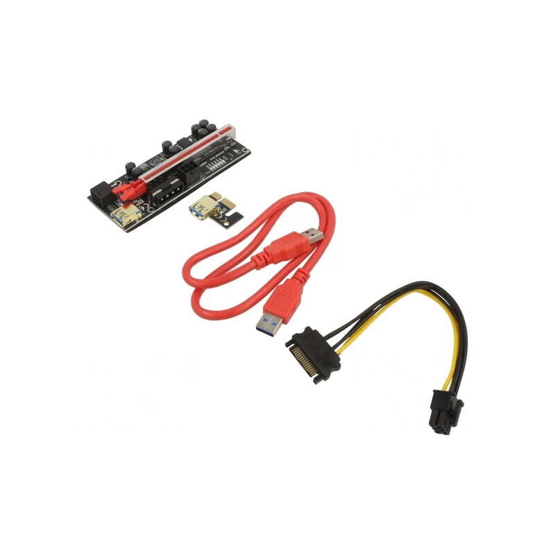 Riser USB 3.0 pentru Minerit Criptomonede 500mm Roșu | Electronic-mag.ro | Componente Electronice