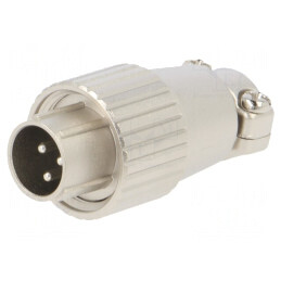 Conector Circular 3 PIN Argintat 10A | Electronic-mag.ro | Componente Electronice
