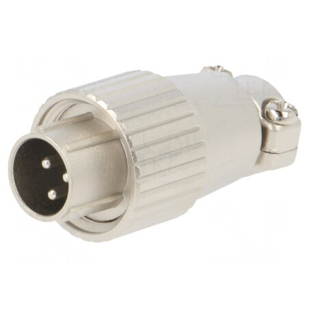 Conector Circular 3 PIN Argintat 10A | Electronic-mag.ro | Componente Electronice
