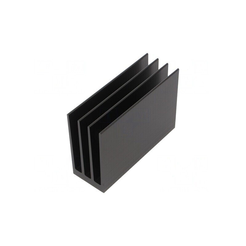 Radiator Extrudat cu Aripioare Negru 100x35x70mm | Electronic-mag.ro | Componente Electronice