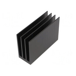 Radiator Extrudat cu Aripioare Negru 100x35x70mm | Electronic-mag.ro | Componente Electronice