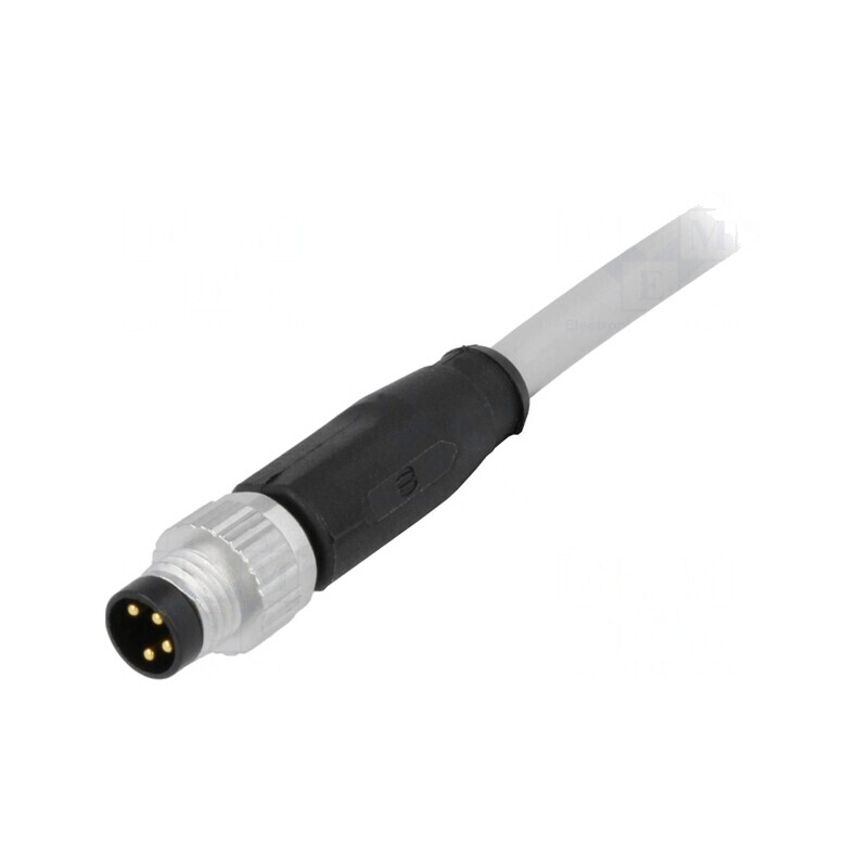 Conector M8 Tată 4 PIN cu Cablu 2m PVC | Electronic-mag.ro | Componente Electronice