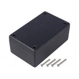 Carcasă universală ABS neagră 66x105x45mm | Electronic-mag.ro | Componente Electronice