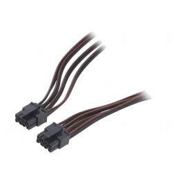 Cablu | Micro-Fit 3.0 | mamă-mamă | PIN: 8 | 0,6m | 4A | Izolaţie: PVC | KABX-8PFF-L600