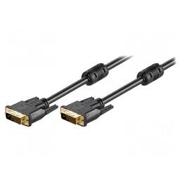 Cablu DVI-D 24+1 Negru 3m | Electronic-mag.ro | Componente Electronice