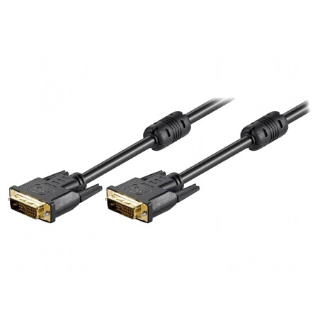Cablu DVI-D 24+1 Negru 3m | Electronic-mag.ro | Componente Electronice
