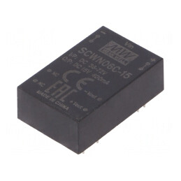 Convertor DC/DC 6W 36-72V la 15V 400mA DIP24 | Electronic-mag.ro | Componente Electronice