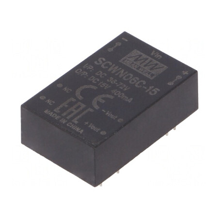 Convertor DC/DC 6W 36-72V la 15V 400mA DIP24 | Electronic-mag.ro | Componente Electronice