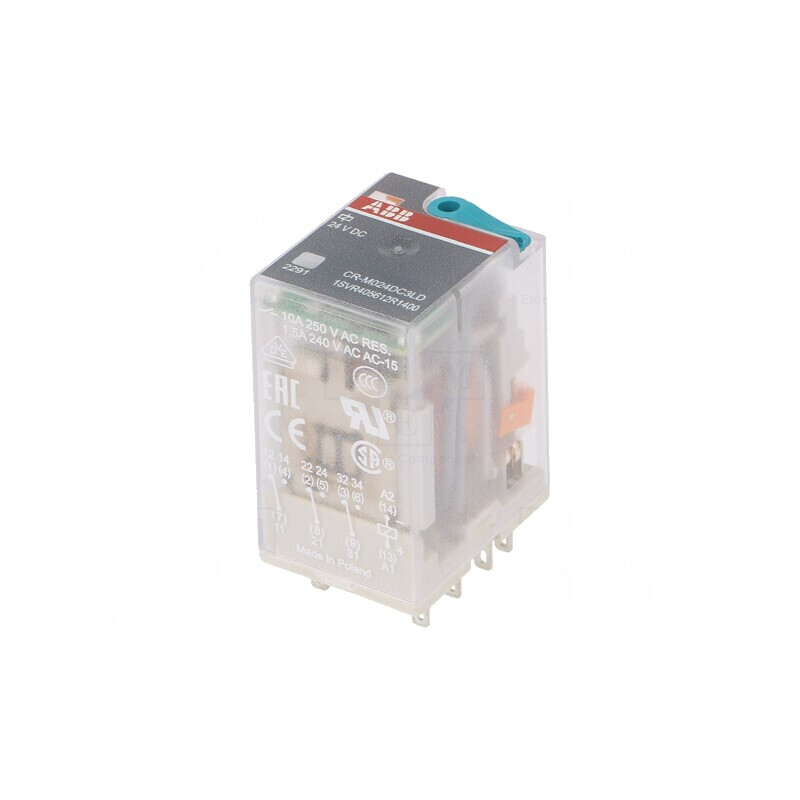 Releu Electromagnetic 3PDT 24VDC 10A | Electronic-mag.ro | Componente Electronice