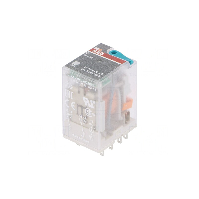 Releu Electromagnetic DPDT 110VDC 12A | Electronic-mag.ro | Componente Electronice