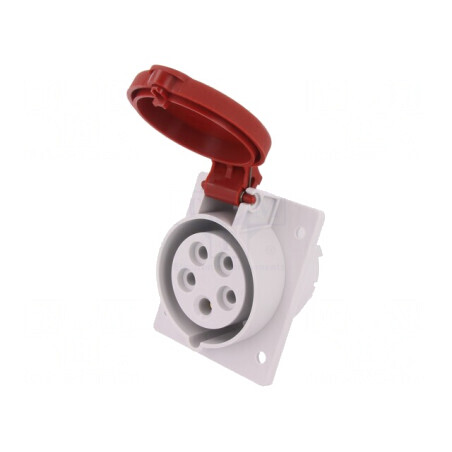 Conector Alimentare AC Trifazat 16A 400VAC IP44 Soclu Mamă | Electronic-mag.ro | Componente Electronice