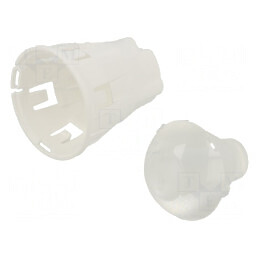 Lentilă LED Rotundă PMMA Transparentă 2-50° H 53mm