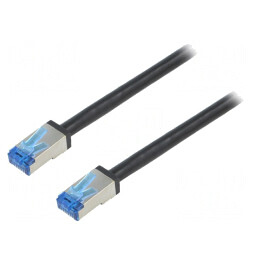 Cablul Patch S/FTP Cat6a Negru 7,5m