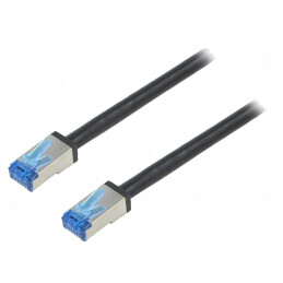 Cablul Patch S/FTP Cat6a Negru 7,5m | Electronic-mag.ro | Componente Electronice