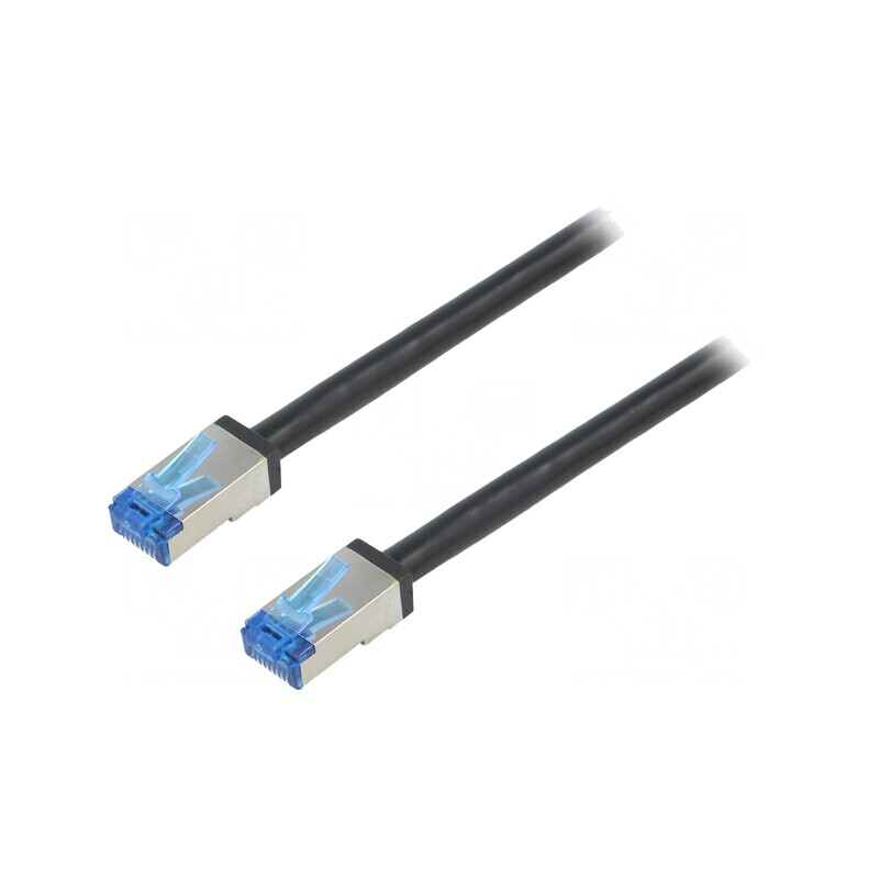 Cablul Patch S/FTP Cat6a Negru 7,5m | Electronic-mag.ro | Componente Electronice