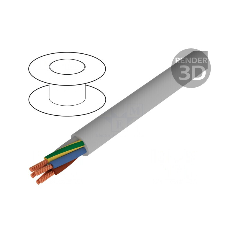 Cablu Electric JB-750 3G10mm2 Neecranat Gri 450V/750V | Electronic-mag.ro | Componente Electronice Cablu Electric JB-750 3G10mm2 Neecranat Gri 450V/750V | Electronic-mag.ro | Componente Electronice