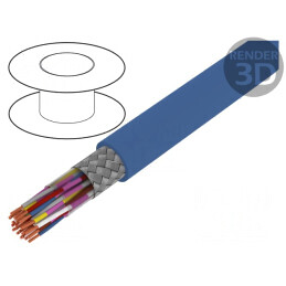 Cablu JE-LiYCY 12x2x0,5mm2 PVC Albastru 1kV/2kV