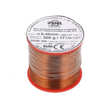 Sârmă Dublu Emailată 0,4mm 0,2kg Cu | Electronic-mag.ro | Componente Electronice