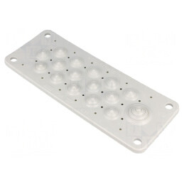 Garnitură gri deschis cu 16 orificii IP54 | Electronic-mag.ro | Componente Electronice