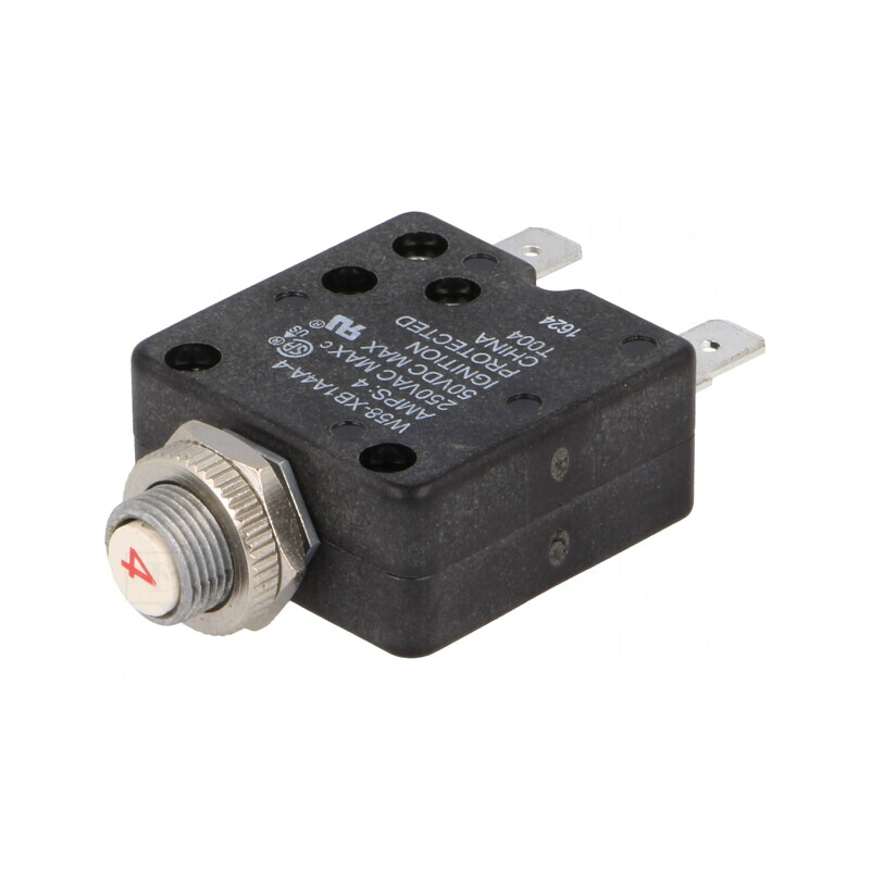 Întrerupător de Supracurent 250VAC 50VDC 4A SPST-NC | Electronic-mag.ro | Componente Electronice