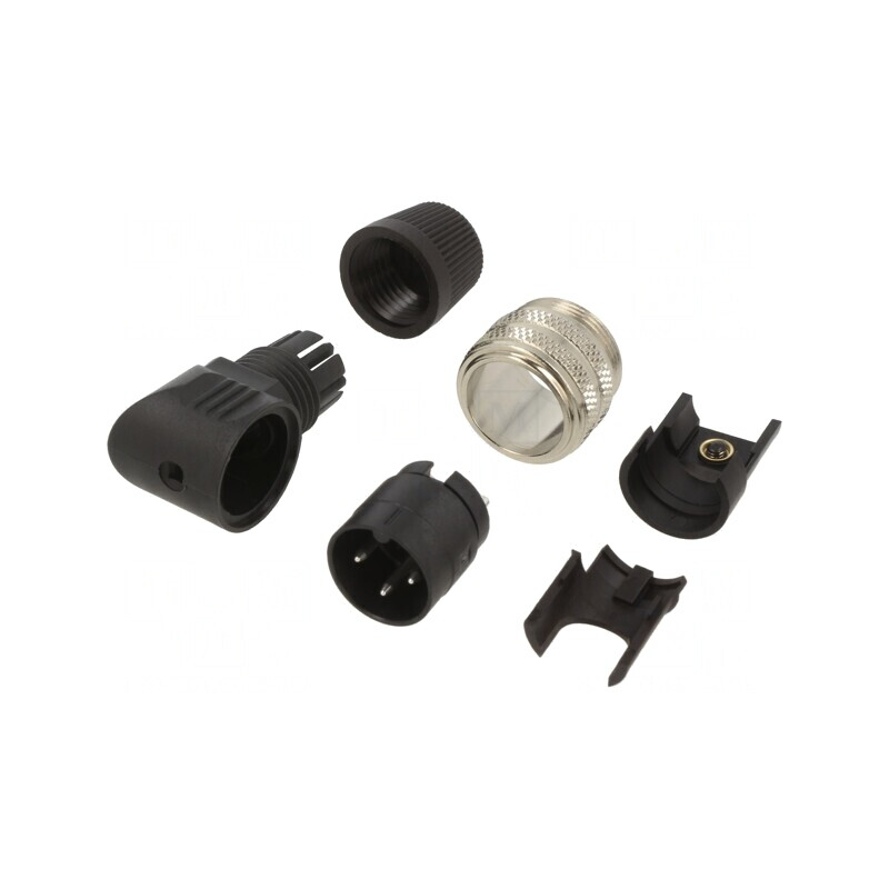 Conector M16 Mufă Tată Lipire pe Cablu 3 PIN 7A 150V IP40 | Electronic-mag.ro | Componente Electronice