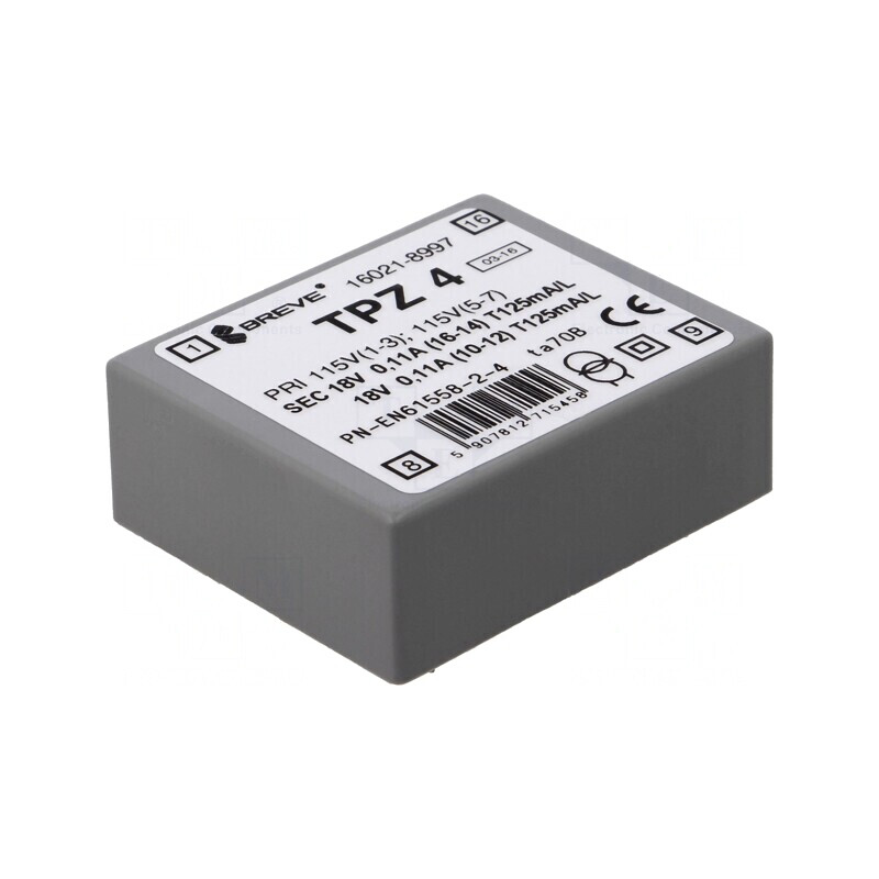 Transformator de Alimentare 4VA 115/230V 18V PCB IP00 | Electronic-mag.ro | Componente Electronice Transformator de Alimentare 4VA 115/230V 18V PCB IP00 | Electronic-mag.ro | Componente Electronice