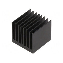 Radiator extrudat cu aripioare BGA negru 27x27mm | Electronic-mag.ro | Componente Electronice