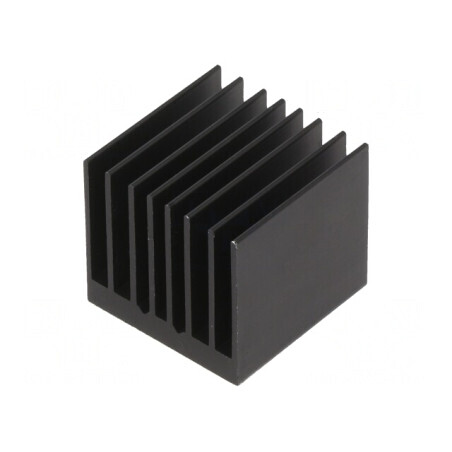 Radiator extrudat cu aripioare BGA negru 27x27mm | Electronic-mag.ro | Componente Electronice