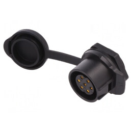 Conector Circular Soclu 20mm Mamă 7 PIN Aurit | Electronic-mag.ro | Componente Electronice