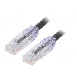 Patch Cord Negru TX6 PLUS U/UTP 6 LSZH 0.5m 24AWG | Electronic-mag.ro | Componente Electronice