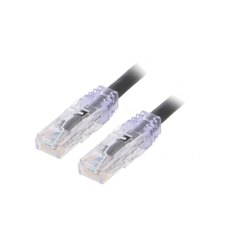 Patch Cord Negru TX6 PLUS U/UTP 6 LSZH 0.5m 24AWG | Electronic-mag.ro | Componente Electronice