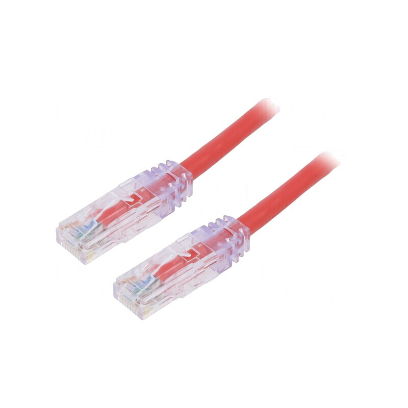 Patch Cord UTP Cat6 LSZH Roșu 0.5m | Electronic-mag.ro | Componente Electronice