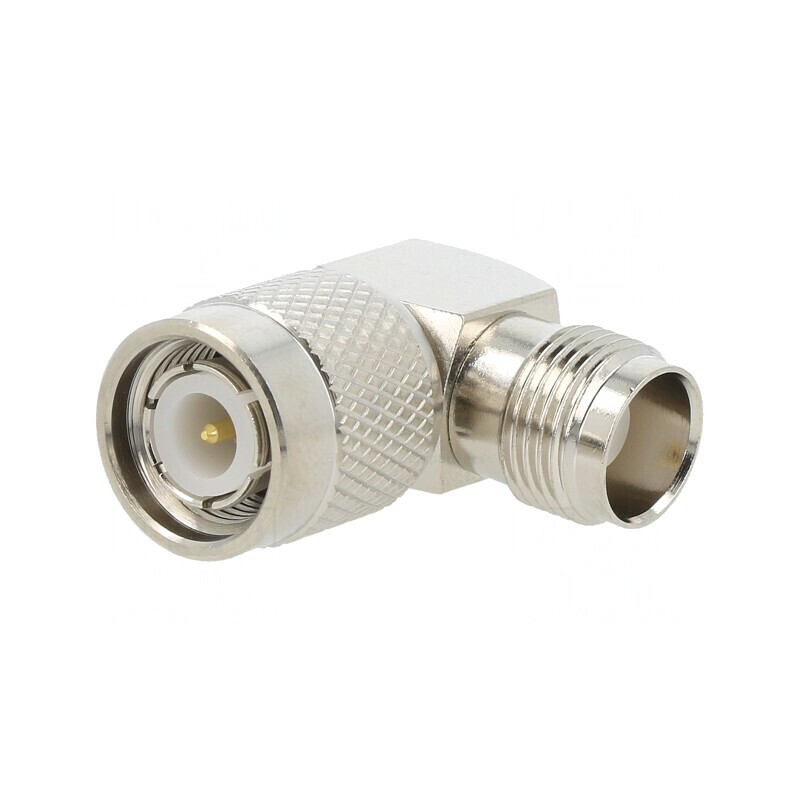 Adaptor Conexiune 90° 50Ω POM Aurit | Electronic-mag.ro | Componente Electronice