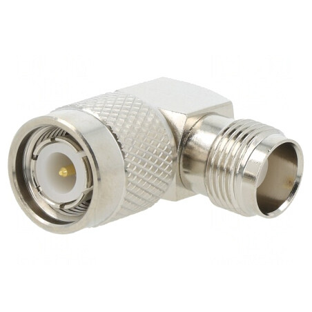 Adaptor Conexiune 90° 50Ω POM Aurit | Electronic-mag.ro | Componente Electronice