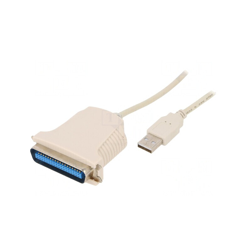 Adaptor USB 2.0 Centronics 36 pini, 1.8m, alb | Electronic-mag.ro | Componente Electronice