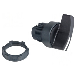 Comutator Rotativ 22mm Negru 2 Poziții | Electronic-mag.ro | Componente Electronice