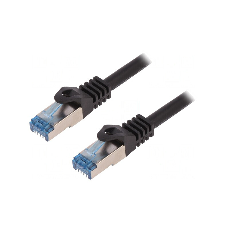 Patch Cord S/FTP Cat6a Negru 10m LSZH 26AWG | Electronic-mag.ro | Componente Electronice Patch Cord S/FTP Cat6a Negru 10m LSZH 26AWG | Electronic-mag.ro | Componente Electronice