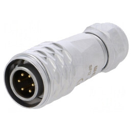 Mufă SF12 tată 6 pini IP67 5A 125V | Electronic-mag.ro | Componente Electronice