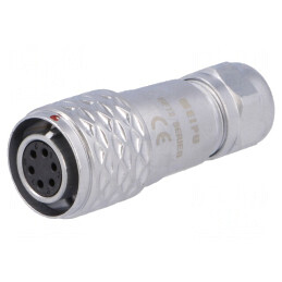 Mufă SF12 mamă 6 pini IP67 125V 5A pentru cablu | Electronic-mag.ro | Componente Electronice