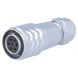 Mufă SF12 Mamă 7P IP67 4-6.5mm 5A 125V | Electronic-mag.ro | Componente Electronice