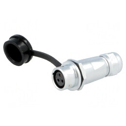 Mufă SF12 mamă 3 PIN IP67 13A 250V | Electronic-mag.ro | Componente Electronice