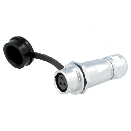 Mufă SF12 mamă 3 PIN IP67 13A 250V | Electronic-mag.ro | Componente Electronice